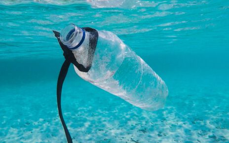 Plastic Bottle in Ocean